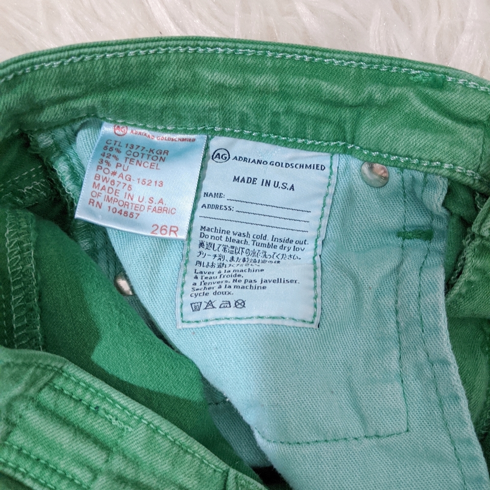 AG size 26R Green The Stevie Ankle jeans - Picture 3 of 7